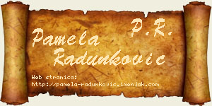 Pamela Radunković vizit kartica